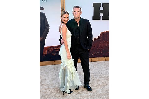 Sam Worthington with his wife Lara 